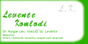 levente komlodi business card